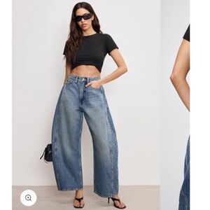 Good American Good Extreme Barrel jeans